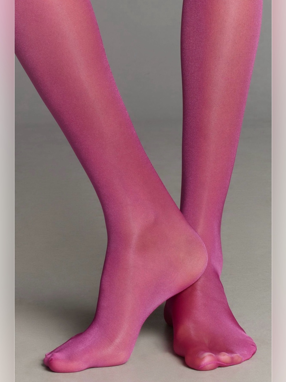 Anthropologie x Lechery shiny Pink Tights